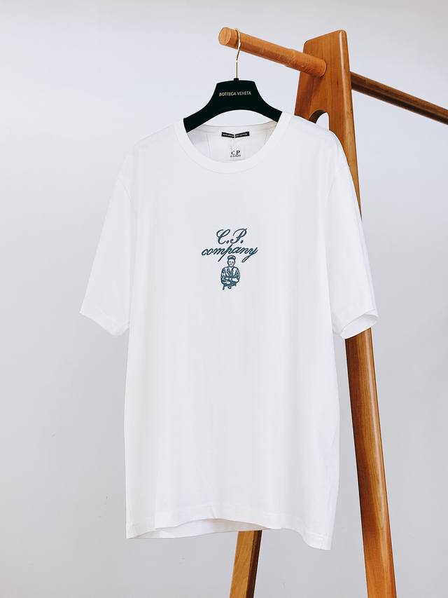 C.P.Company 2025Ss春夏新品 Cp纯棉刺绣宽松短袖 M