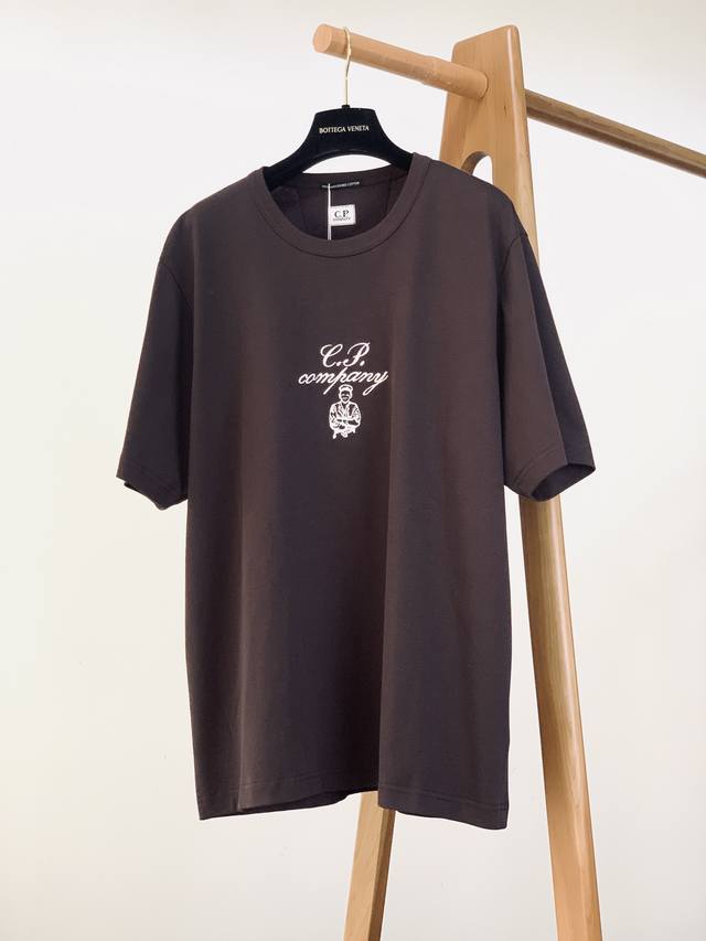 C.P.Company 2025Ss春夏新品 Cp纯棉刺绣宽松短袖 M