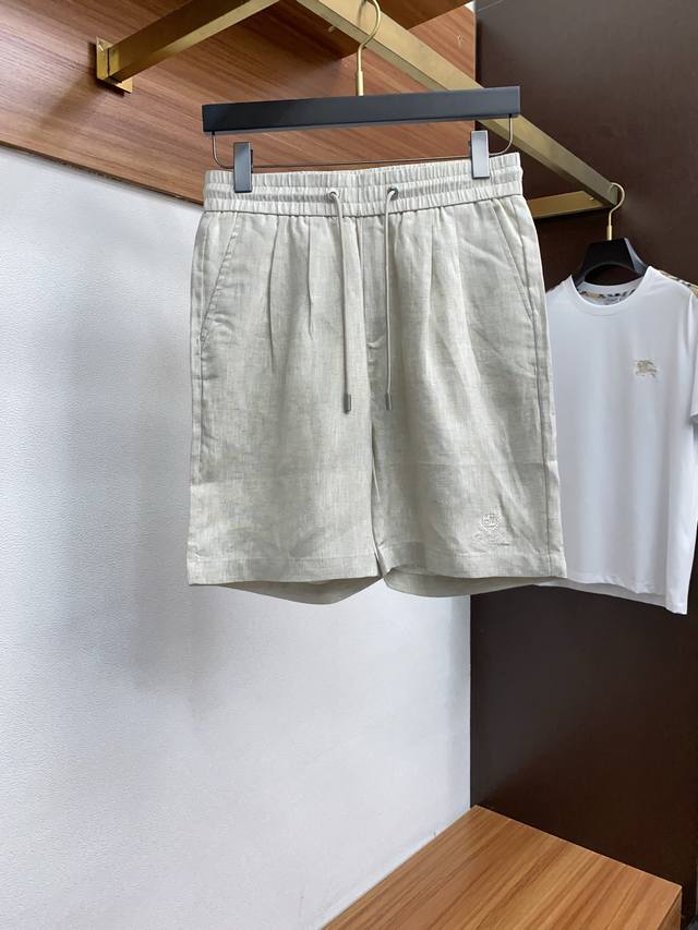 Lp 诺悠翩雅 2025 新款休闲短裤 融入优雅风格，全新演绎运动服饰主打单品。天丝麻面料精心制作，常规版型，饰以撞色腰弹力腰头提升格调，时尚舒适，可打造各式正