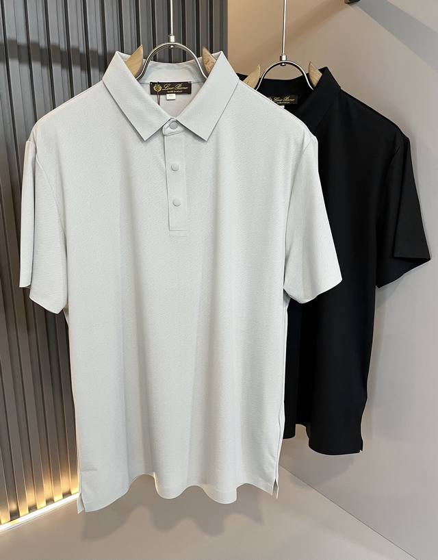 Loro Piana诺悠翩雅 2025春夏男士最新的贸易订单Polo衫，全品相！！上身舒适透气，不僵硬，整体有着丰富的立体感，品质出口订单，定制专属弹力氨纶面料