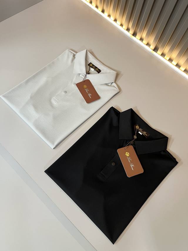 Loro Piana诺悠翩雅 2025春夏男士最新的贸易订单Polo衫，全品相！！上身舒适透气，不僵硬，整体有着丰富的立体感，品质出口订单，定制专属弹力氨纶面料