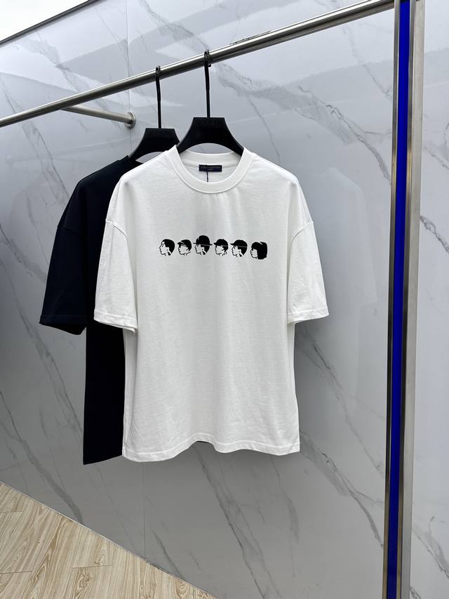 Louis Vuitton 路易威登 2025Fw春夏新品圆领打底外穿T恤，立体感Logo微廓形半袖，活性纯棉打底T恤，棉，手感面糯有骨感，柔而有韧性。工艺处理