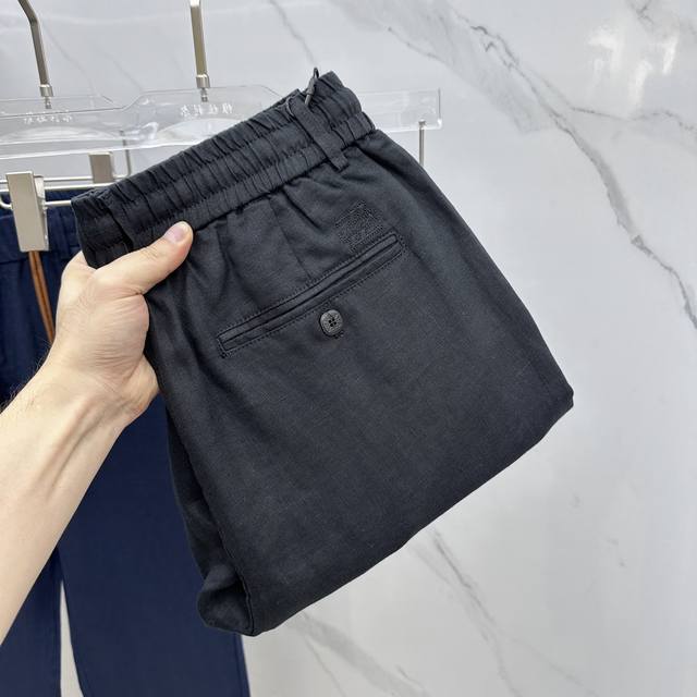 Zegna*杰尼亚 2590春夏新品系带休闲裤，官网同步发售，裤身工艺设计，定制亚麻面料，进口客供辅料，代工厂P出品免检！每个细节做到极致，原版五金配件，潮范十