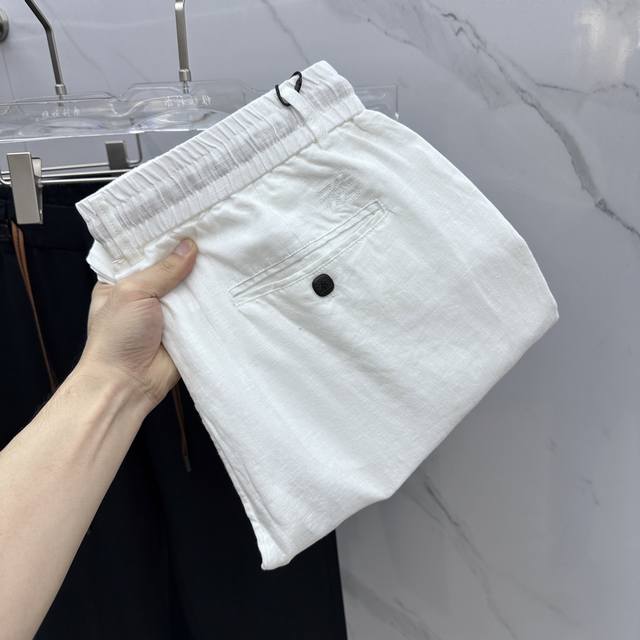 Zegna*杰尼亚 2590春夏新品系带休闲裤，官网同步发售，裤身工艺设计，定制亚麻面料，进口客供辅料，代工厂P出品免检！每个细节做到极致，原版五金配件，潮范十