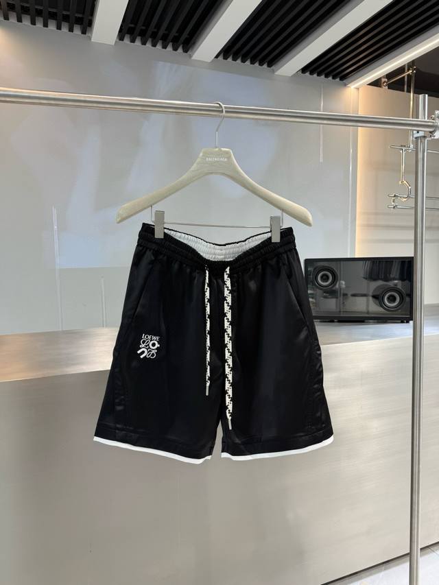 25年新款Loewe夏季短裤 颜色：黑色 码数：M-3Xl