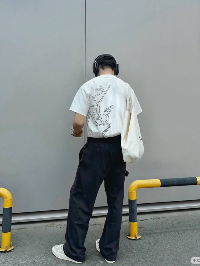 Arc'tery*始祖-鸟25S爆款推荐.男女同款！高品质高版本，此款胸前及后背大面积字母图形Logo立体烫画设计.撞粉色设计尤为新鲜.使得整个的图案极为立体！