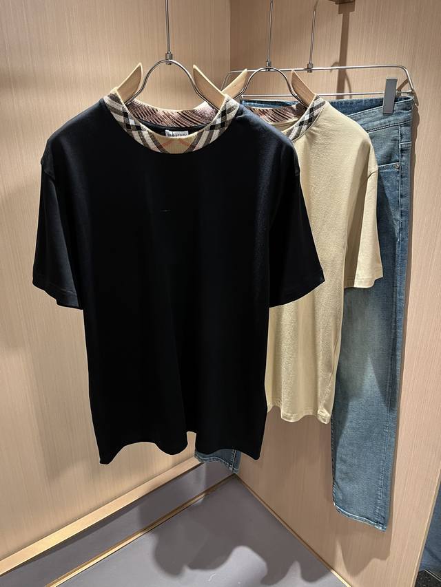 Burber*Y巴*莉2025春夏新品男女同款短袖T恤，重磅来袭，最近比较火热的环保纯棉面料制作而成，高端户外运动休闲系列，非常火热运动风潮！Bur最新研发的特
