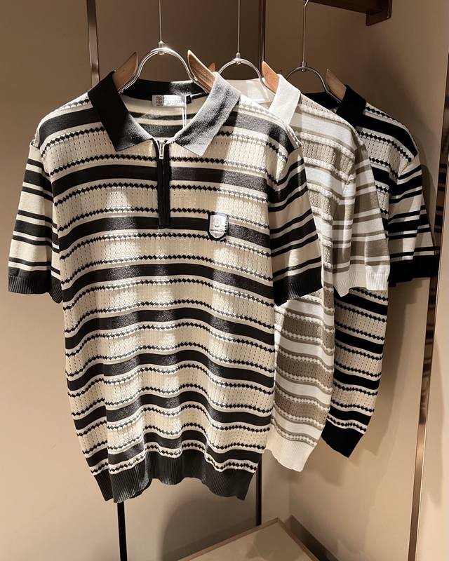 Bc-Brunello Cucineli 2025春夏新款男士短袖伊力特针织Polo衫，众多明星都爱穿的时尚百搭单品！胸前Logo超级好看,喜欢经典简约的朋友,