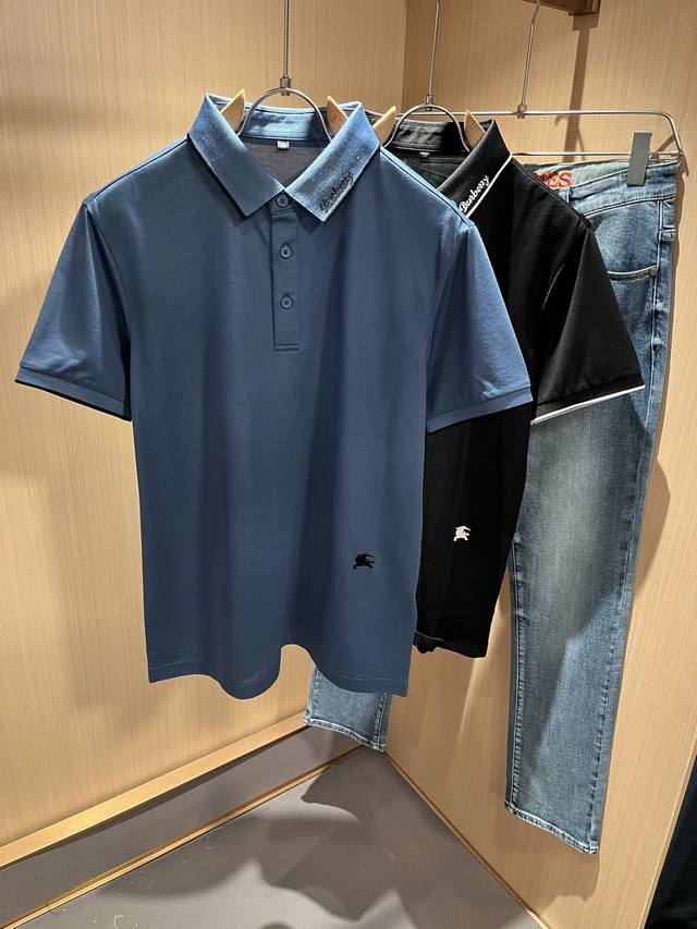 Bur*Erry 巴*莉 2025春夏新款男士短袖Polo衫，品牌最新设计元素！既不单调也不复杂,恰到好处的展现品味！客供顶级定制珠地棉面料！舒适吸汗透气根本不