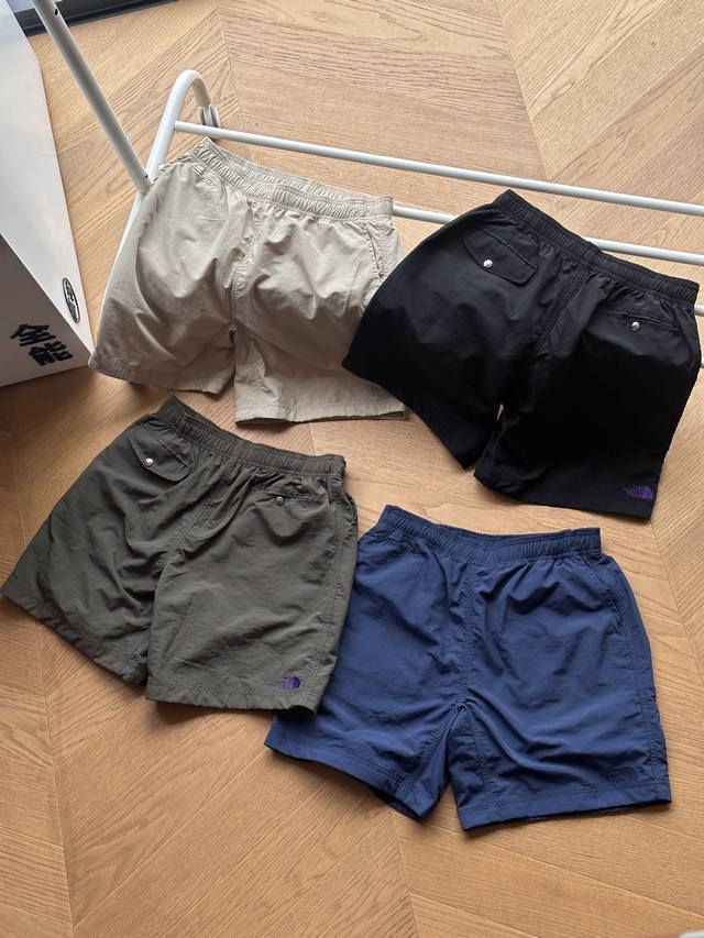 供 The North Face Purple Label × Beams Nylon Shorts 紫标 尼龙刺绣短裤 黑色 卡其 藏青 绿色 30 32 3