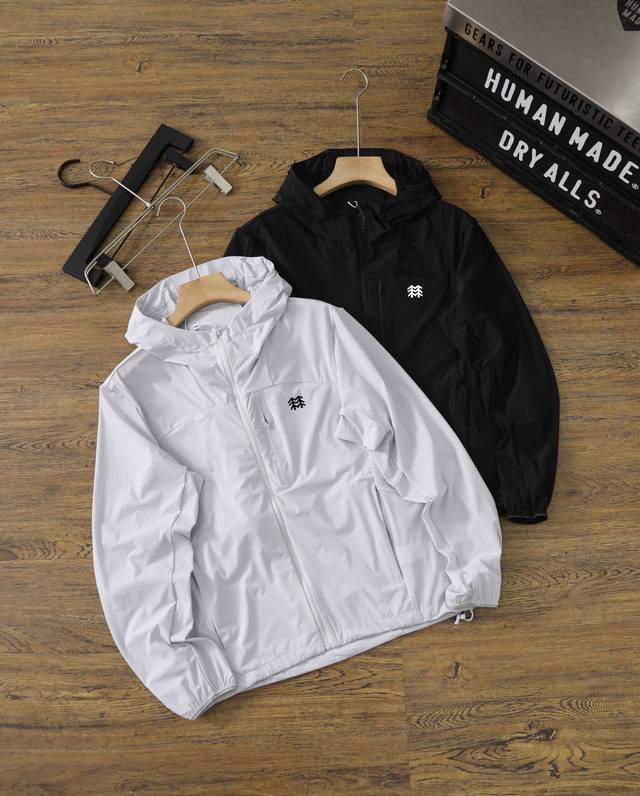 Kolon Sport可隆防晒衣男士Windforce夹克防泼水透湿Upf70+防晒衣 户外情侣款休闲衣防风夹克春夏轻薄徒步防晒皮肤衣外套连帽！！领口呼吸空设计