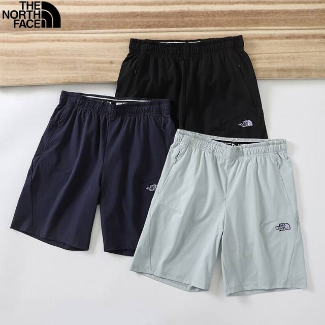 供 春夏新版，北面The North Face夏季新款，男士松紧腰轻薄防泼水D+ 款运动短裤、透气健身训练跑步五分短裤、客供的科技速干面料防泼水功效 超轻量化双