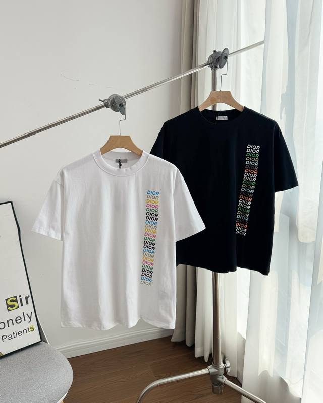 纯原臻品 顶级原版复刻 - Dior迪奥 Logo字母印花纯色宽松休闲圆领 Ss24T恤 情侣款 - 想要在休闲时光也能展现出独特的时尚品味？Dior迪奥这款T