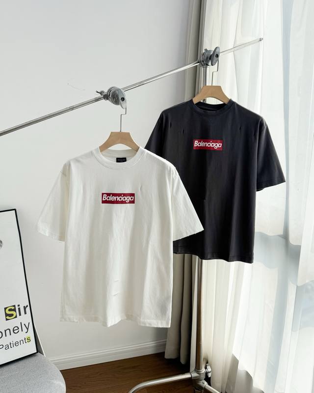 纯原臻品 顶级原版复刻 - Balenciaga巴黎世家 Ss22 Logo标语印花破坏短袖T恤 情侣款 想要和爱人一起走在时尚前沿？Balenciaga 巴黎