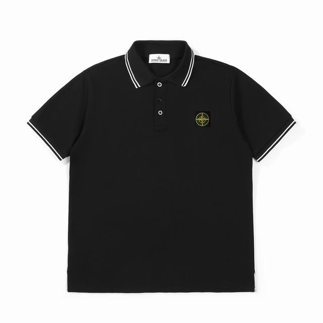 供 Stone Island 石头岛撞色绣标短袖Polo衫 定制主标 辅料 水洗齐全 品牌精密刺绣标 甄选高端弹力牛奶冰丝面料 上身舒适透气有质感 冰丝爽滑亲肤