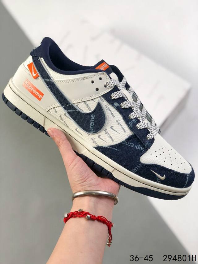 公司级带半码！ 耐克Nike Sb Dunk Low 联名 复古低帮休闲运动滑板板鞋。采用脚感柔软舒适Zoomair气垫，有效吸收滑板等极限运动在落地时带来的冲