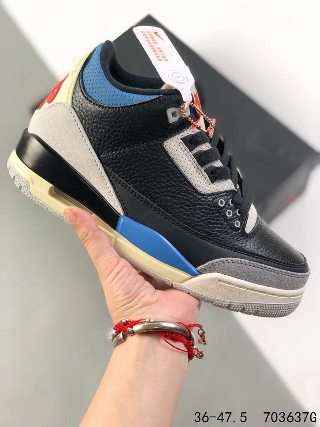 公司级带半码！ Nike Air Jordan 3 Retro ”Hide And Sneak“ Aj3 乔丹3代 Aj3 乔3 乔丹篮球鞋系列 辅以标志性的爆