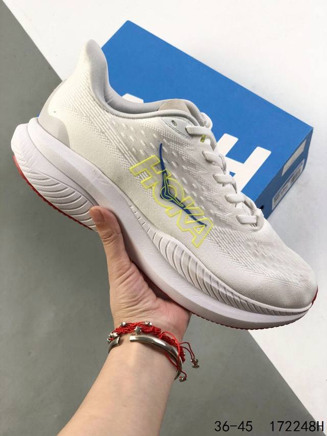 美国新兴跑鞋品牌 Hoka One One M Mach 6.0 舒适百搭 机能轻量缓震网面厚底增高越野休闲运动跑步鞋 Id：172248H
