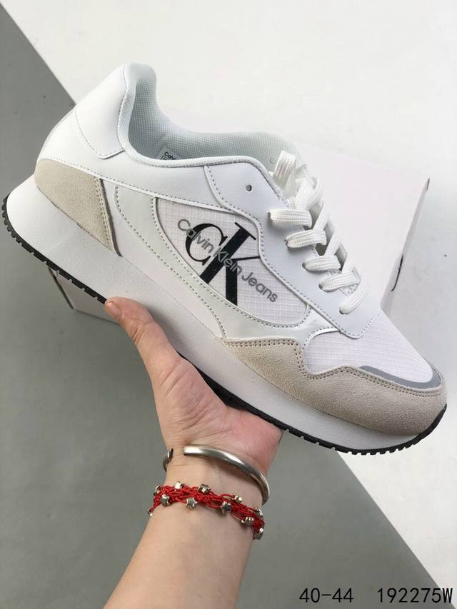 Calvin Klein 卡文克莱 Ck 街头 低帮 运动潮流 复古小白鞋 板鞋 Calvin Klein Jeans 25新款 男Ck透气织物网面休闲运动阿甘