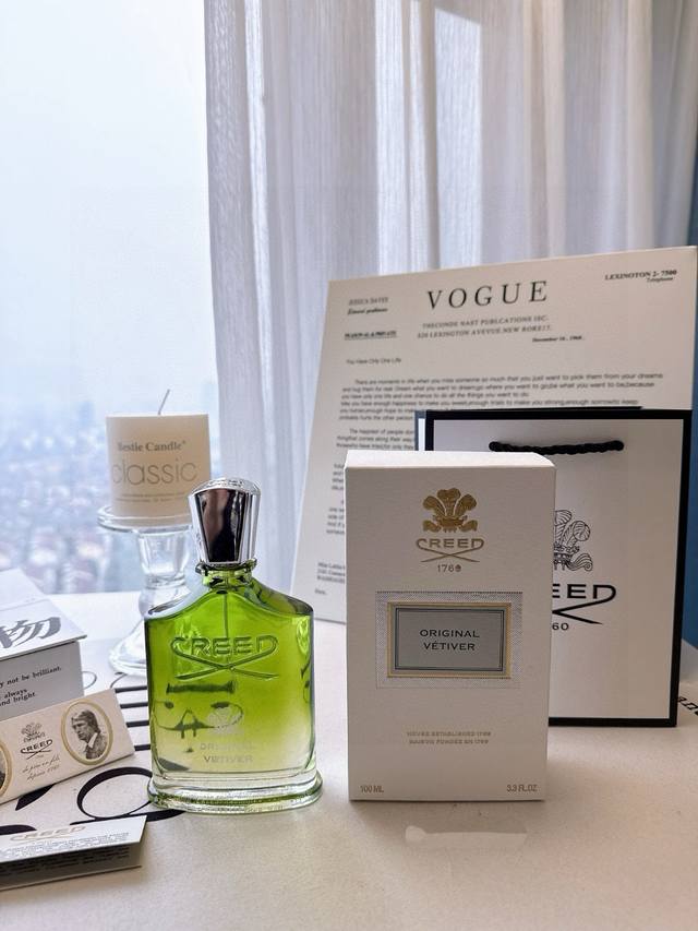 越南版本克雷德原始香根草100Ml 越南进口海关扣压配手提袋 高端商品塑封拆毁概不退换 敬请谅解！！ Creed信仰 纯粹香根草 原始香根草 Original
