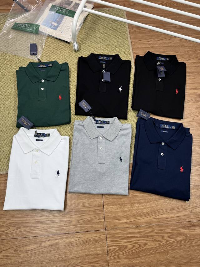 细节图# 六色五码顶级品质 拉夫劳伦小马Polo衫 Ralph Lauren拉夫劳伦小马标刺绣Polo 保罗短袖T恤半袖 保罗Polo衫 美国Ralph Lau