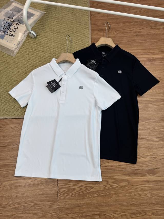 Kolon Sport可隆冰丝凉感Polo衫男25夏季新款可隆男士两色全身压胶款Polo衫 -面料亲肤舒爽，不粘身不黏腻！排汗吸湿！采用了小翻领+门襟排扣的设计
