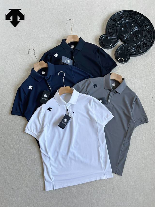 Descente 迪桑特Training综训Upf80防晒男士短袖Polo衫 专柜夏季爆款！在售 0+ 版型超正！科技面料贴合肌肤 上身无敌好看！ 采用进口光感