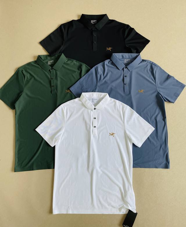 上新 ！高版本 始祖鸟 Arc'teryx 冰丝无痕速干翻领Polo短袖衫 一件一盒 全身接缝平整，无断线无回车！真正做到无痕～ 对标对码 一件配一个盒子 内带