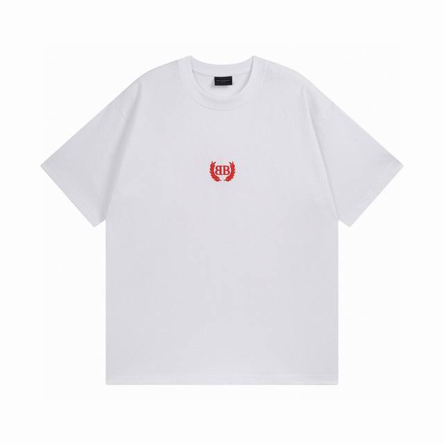 Balenciaga 巴黎世家2025 Ss 前面麦刺绣洗水短袖T恤 本市场No.1的质量 真正天花板品质 全部原版开发注意细节图 避免被盗图商家混发 正确26