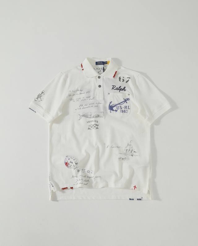 供 Alph Lauren Polo 拉夫劳伦25新款 手工刺绣特别限定款航海船锚Polo衫T恤 超级复杂的制作工艺，水洗，各种印花图案还原，万针刺绣，手工刺绣