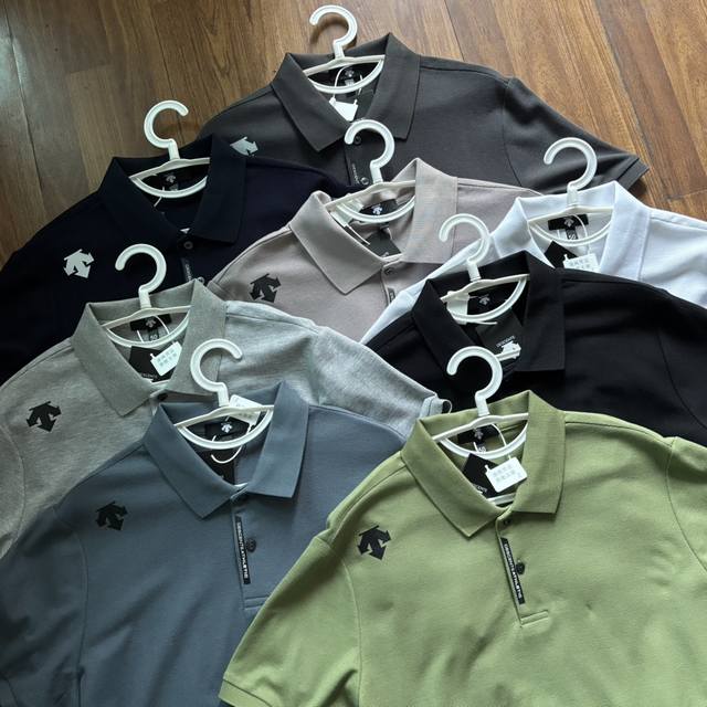 高品质，雪梨纸精包装 Descente 迪桑特25夏季新品！男士都市通勤休闲百搭精梳丝光棉短袖Polo衫！掌柜力荐！观网门店同步！原厂代工！品相一级棒！ %精梳