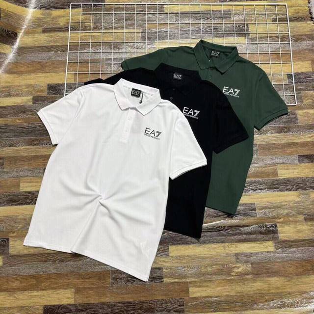 新款上新 长期款夏季爆款推荐 新款阿玛尼Ea7老鹰无敌版本Empoiro Armani 英国代表针织衣领立体Logo商务Polo衫情侣款男女同款Polo衫短袖