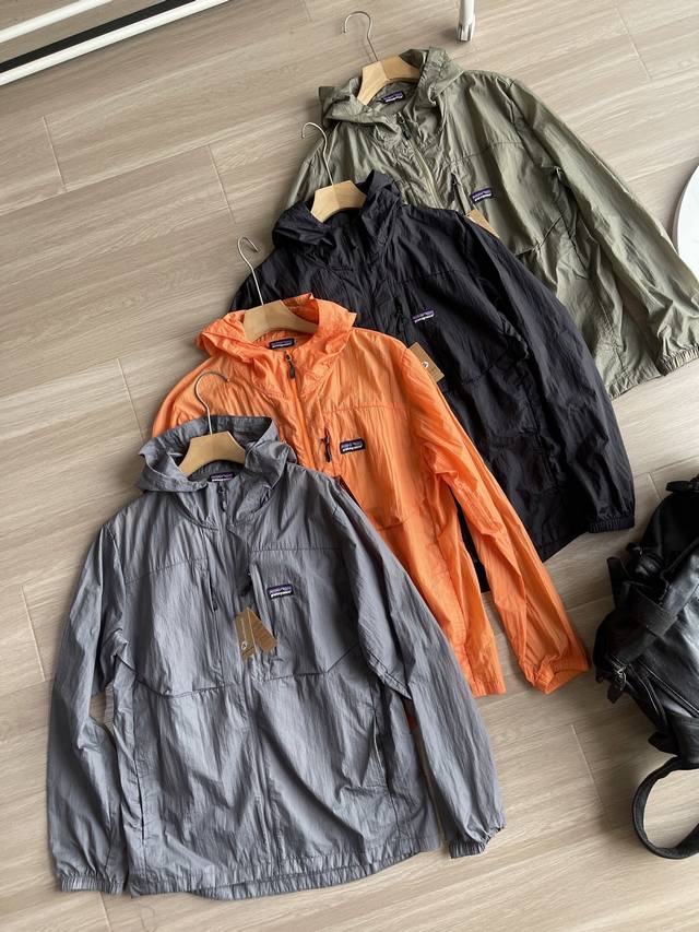 纯原臻品Patagonia巴塔哥尼亚夏季户外轻薄防泼水透气防风皮肤衣男女同款防晒衣 -Patagoniahoudini--皮肤风衣的鼻祖，特点:非常轻、透气、防