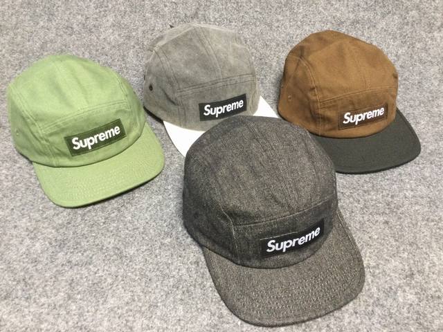 Supreme美式街头嬉哈风格平沿五片帽