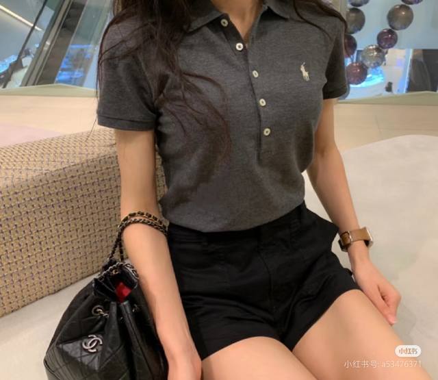 五扣女款 拉夫劳伦五扣女款小马标Polo Ralph Lauren拉夫劳伦五扣刺绣Polo 保罗短袖T恤半袖 保罗Polo衫 美国Ralph Lauren拉夫劳
