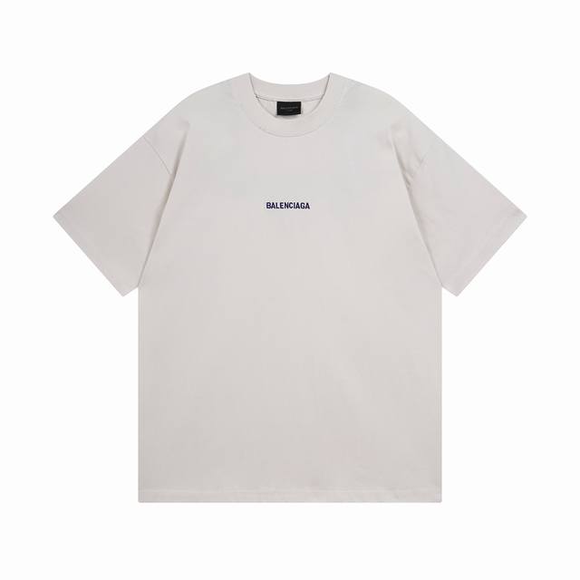 Balenciaga 巴黎世家2025 Ss 前后经典字母刺绣洗水磨烂做旧短袖T恤 本市场No.1的质量 真正天花板品质 全部原版开发注意细节图 避免被盗图商家