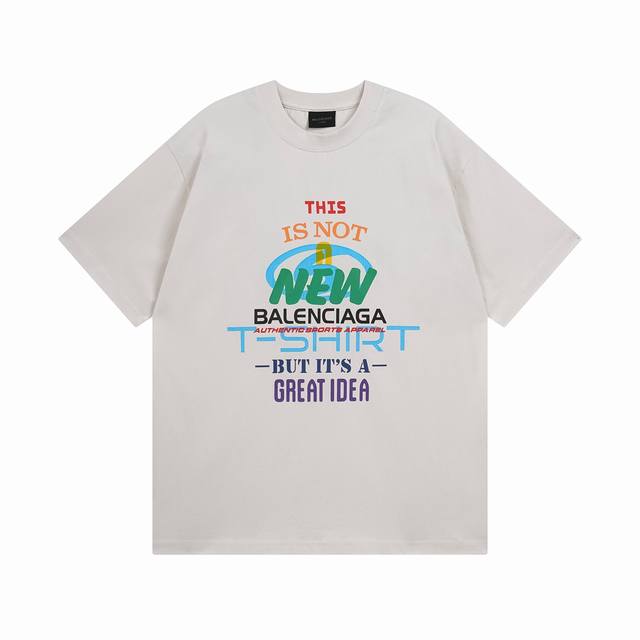 Balenciaga 巴黎世家2025 Ss 新款字母Logo彩色多元素艺术印花短袖T恤 本市场No.1的质量 真正天花板品质 全部原版开发注意细节图 避免被盗