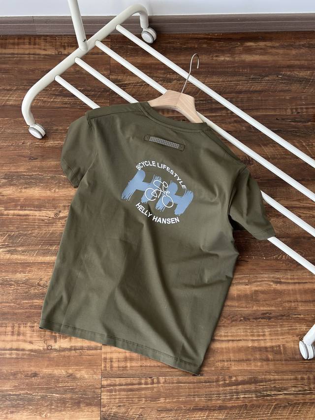 活力绿L无 Helly Hansen 海丽汉森Hh*Re 联名款 25夏纯棉凉感休闲骑行Logo图案男女情侣短袖T恤 顶级版本 随意对比专柜做工版型，混卖级别！