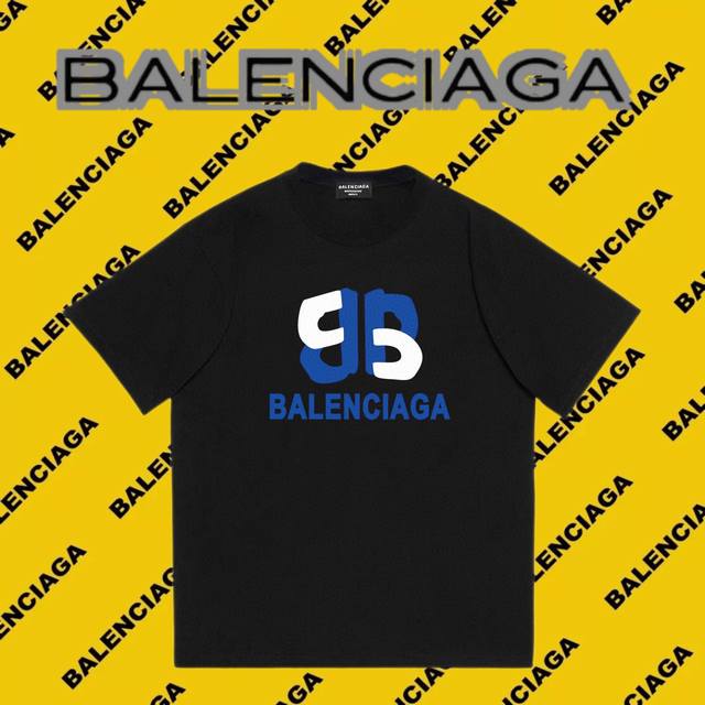 Balenciaga 巴黎世家 Blcg 胸口撞色涂鸦 印花短袖T恤 - 简单耐看的设计 Is 剪裁宽松风格 男女同款 情侣款 Oversize版型 尺码推荐表
