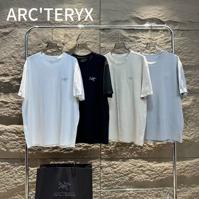 Arcteryx始祖鸟 攀登系列 休闲运动 无痕全压胶 速干短袖T恤情侣款 越南代工厂P出品 鸟家灰标刺绣设计，一比一开板定制，区别市场通货 定制速干面料整件衣
