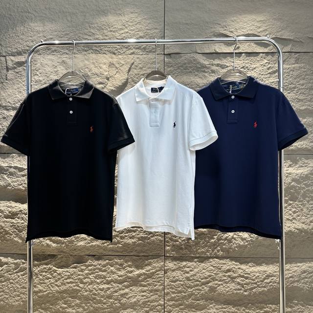 Polo Ralph Lauren2025Ss 顶级品质 拉夫劳伦经典战马Logo刺绣排扣翻领Polo衫休闲T恤 男女同款 自带氛围感 兼顾舒适百搭且质感满分