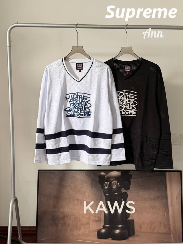 Supreme × Marithé Franois Girbaud 联名款 宽松美式冰球衫｜胸前立体刺绣Logo｜250G透气网眼面料 经典联名重磅回归｜Sup