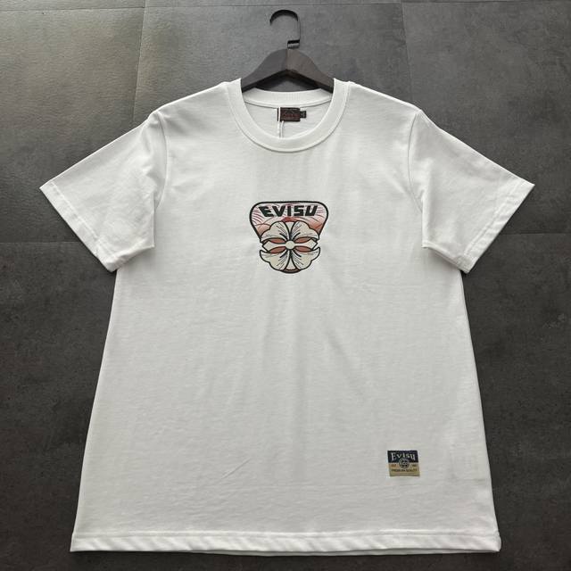 Evisu福神2025新款男士樱花达摩海鸥大M短袖 颜色：白 尺码：S-Xxl S：肩宽44 胸围96 衣长68 适合 -120斤 M: 肩宽46 胸围102