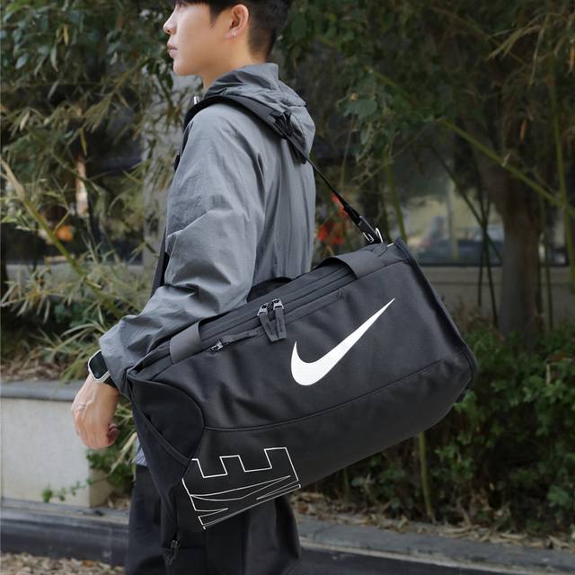 Nike耐克 男女户外健身训练行李包大容量出差斜挎包短途旅行包鞋仓篮球包运动休闲手提单肩包 尺寸:53×27×27