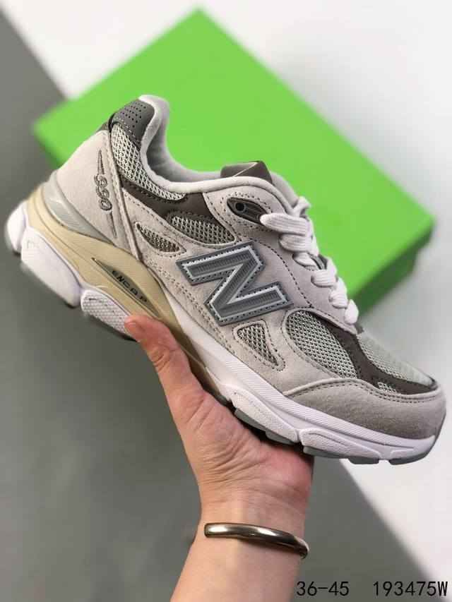 公司级带半码！ 新百伦Nb990 V4 New Balance Nb990系列 高端美产复古休闲跑步鞋 采用台产猪巴革及透气网眼材质 搭载全新碳素中底 后跟透明