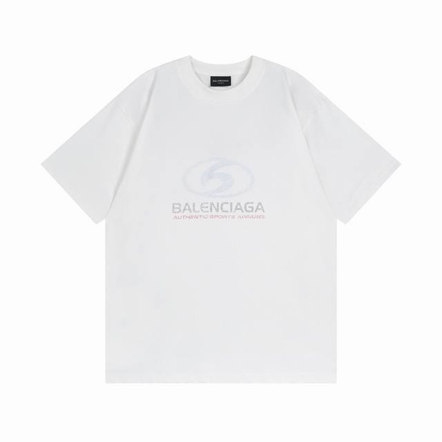 Balenciaga 巴黎世家2025 Ss 模糊Logo直喷印花短袖T恤 本市场No.1的质量 真正天花板品质 全部原版开发注意细节图 避免被盗图商家混发 正