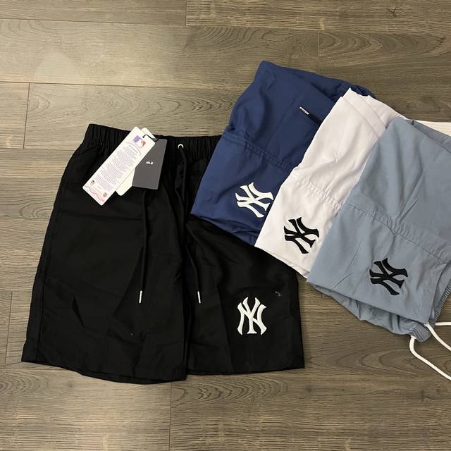 Mlb 美职棒夏季新款速干梭织运动情侣短裤五分裤-原单版本 Color：浅蓝色 白色 黑色 藏蓝色 Size：S M L Xl Xxl Number：25922