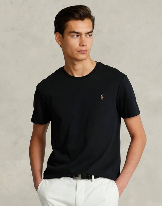 Polo Ralph Lauren 男士彩马标夏季修身纯棉舒适短袖T恤 独家货源 区别通货！！原版开发，进口田岛机绣制彩马 拉架棉圆领T恤 ！亲肤舒适，经典刺绣