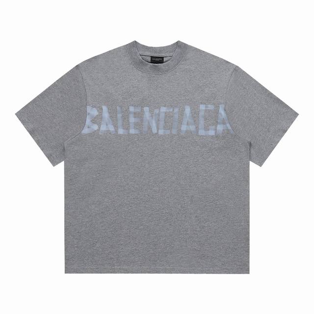 顶级最高版本 尺码偏大 B家 巴黎世家 Balenciaga 经典重工艺印花圆领半袖T恤短袖 男女同款 情侣款 宽松版型 最高版本 原版面料 高版本 高品质 所
