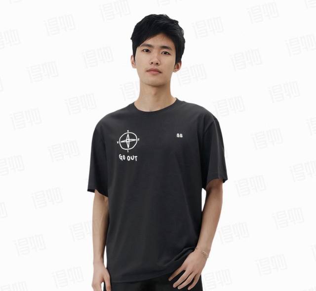 得物1:1专柜在售可隆Kolon Sport X Inapsquare 联名款 Ss24 户外休闲速干防晒透气抗菌圆领字母汽车植物圆领宽松短袖T恤 面料：采用4